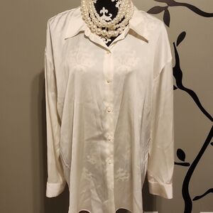 Classic Cream Blouse Size XXL
